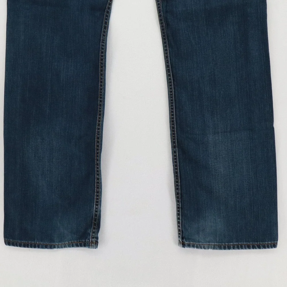 Levis 501 Original Fit Mens Jeans 34x34 Dark Blue Denim Button Fly Straight Leg